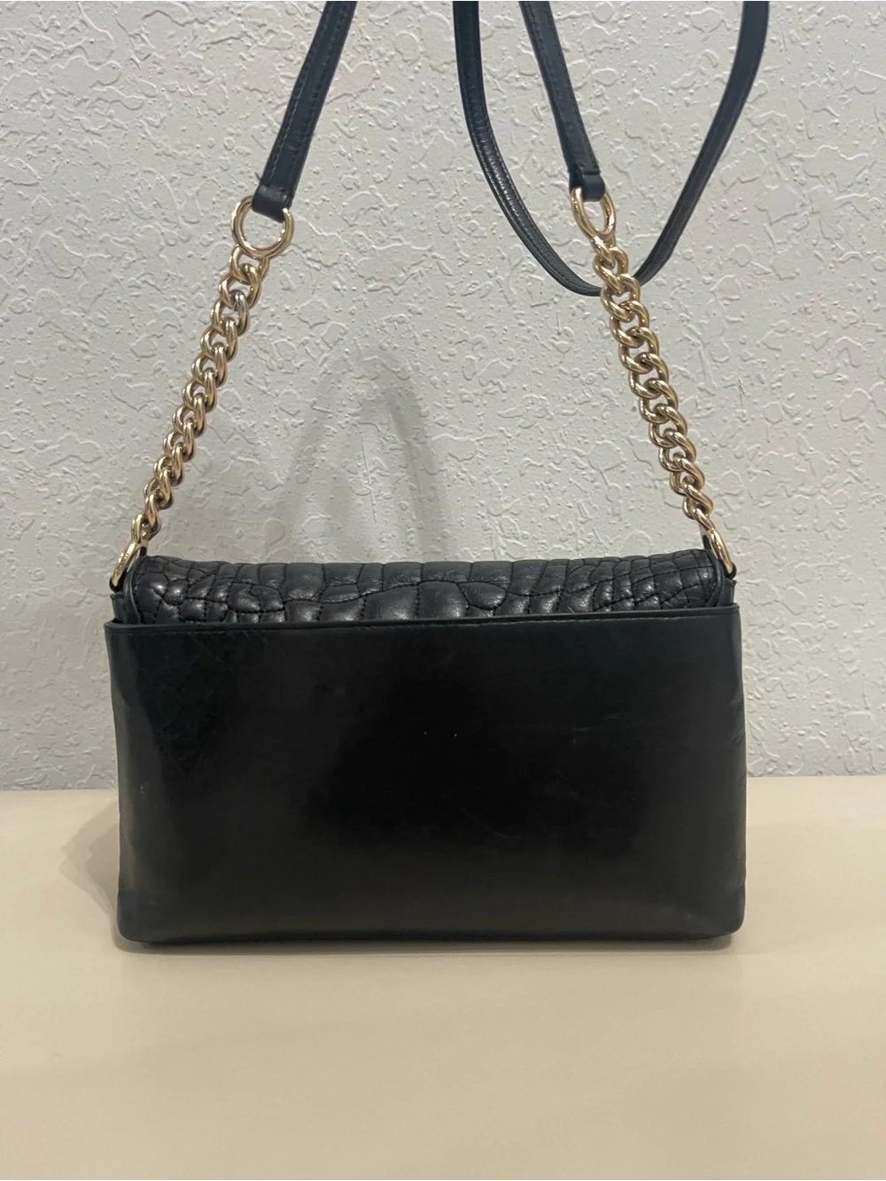 Coach Black Quilted Shoulder Bag with Gold Hardware